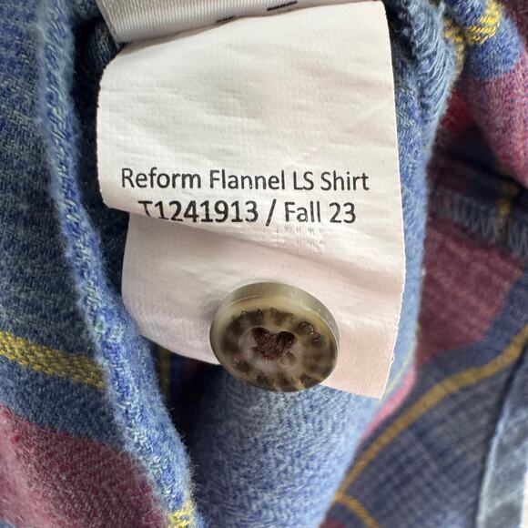 Toad&Co Top Womens XS Blue Red Plaid Reform Flannel LS Shirt Button Front Fall - Picture 13 of 13